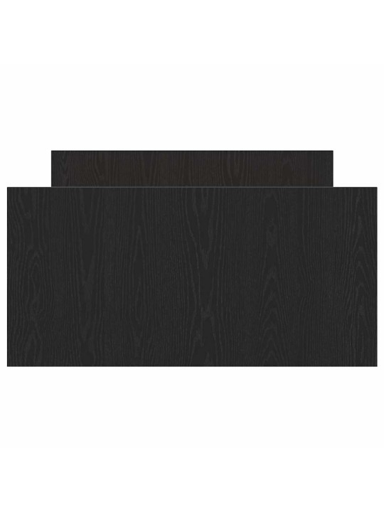 Gultas rāmis melns ozols 90 x 200 cm inženierijas koks