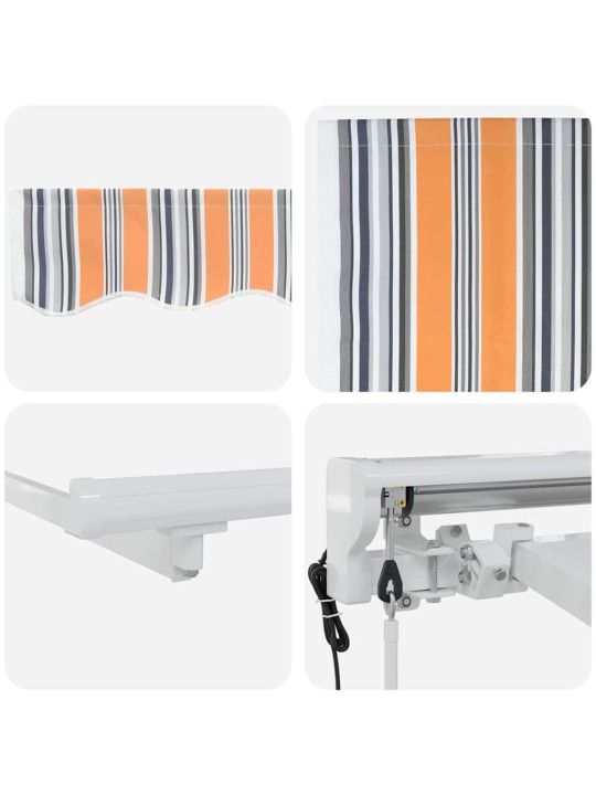 Izvelkams jumtiņš daudzkrāsains svītrains 250 x 200 cm audums