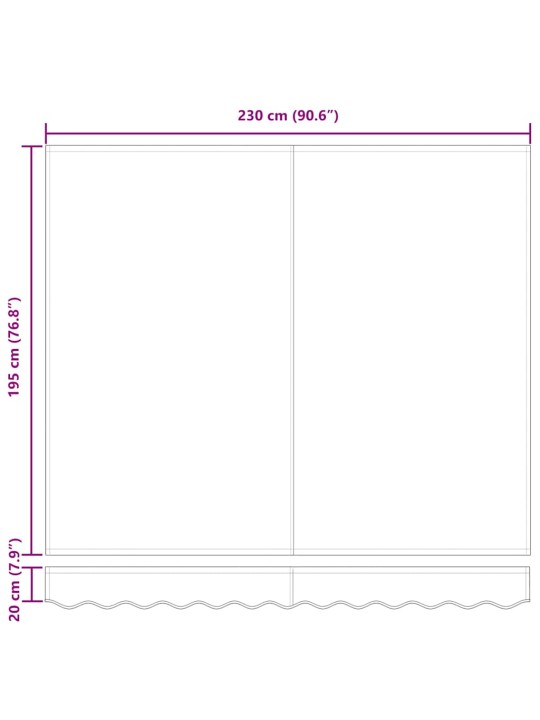 Izvelkams jumtiņš daudzkrāsains 250 x 200 cm