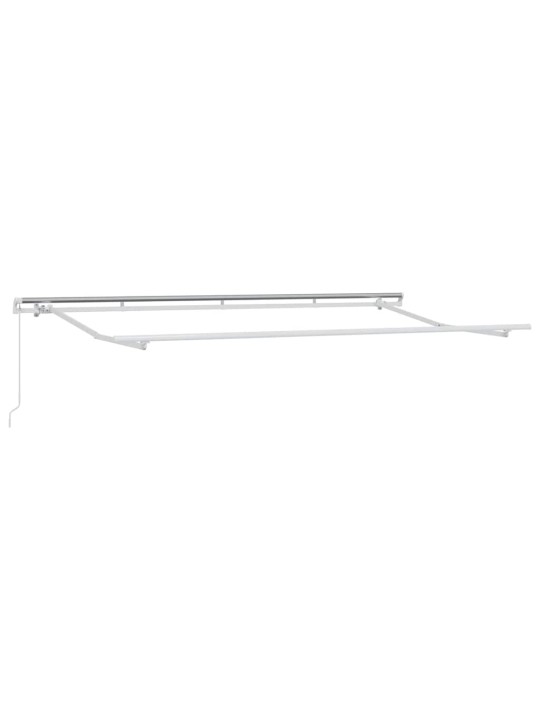 Izvelkams jumtiņš zils un balts 350 x 200 cm audums, metāls