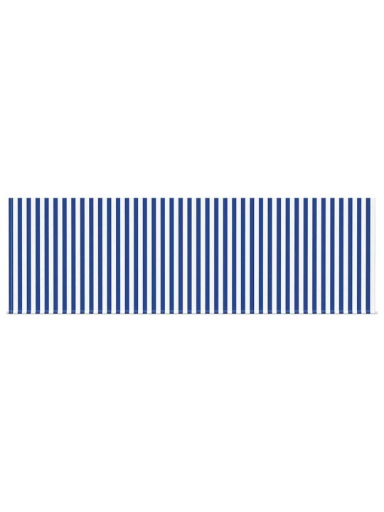 Izvelkams jumtiņš zils un balts 350 x 200 cm audums, metāls