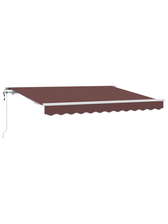 Izvelkams jumtiņš brūna 350 x 200 cm poliesters, alumīnijs