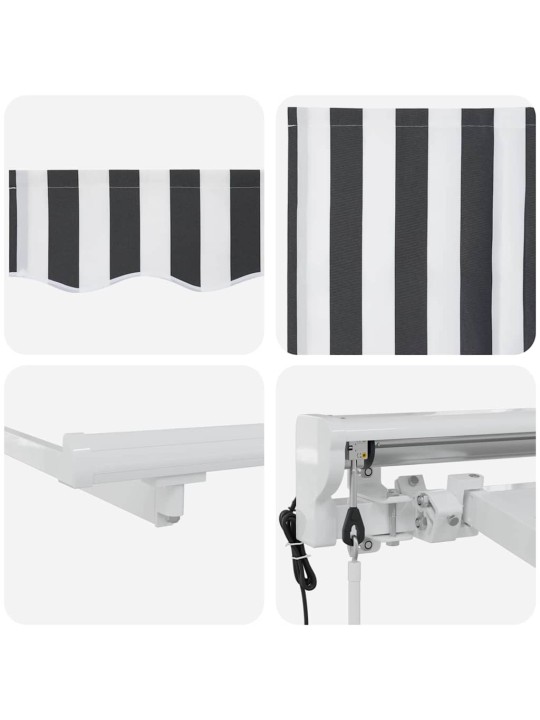 Izvelkams jumtiņš antracīts un balts 350x200 cm audums