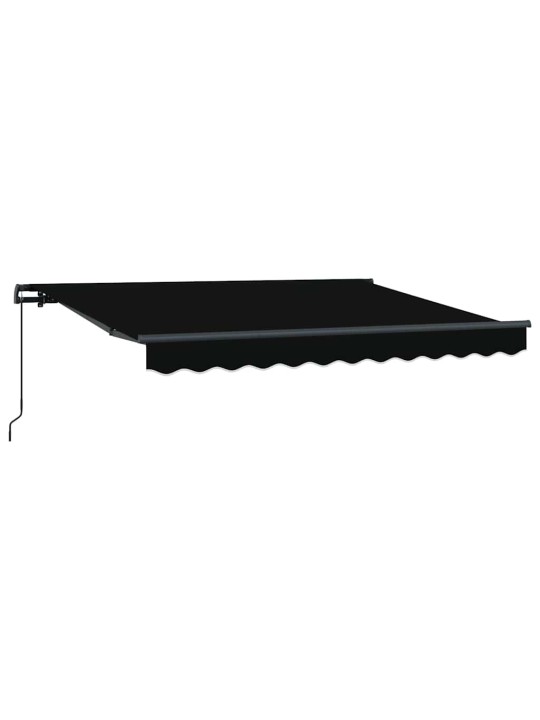 Izvelkams jumtiņš melna 350 x 200 cm poliesters, alumīnijs
