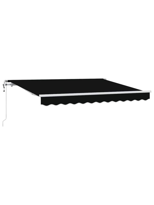 Izvelkams jumtiņš melna 350 x 200 cm poliesters, alumīnijs