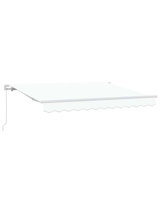 Izvelkams jumtiņš balts 350 x 200 cm poliesters, alumīnijs