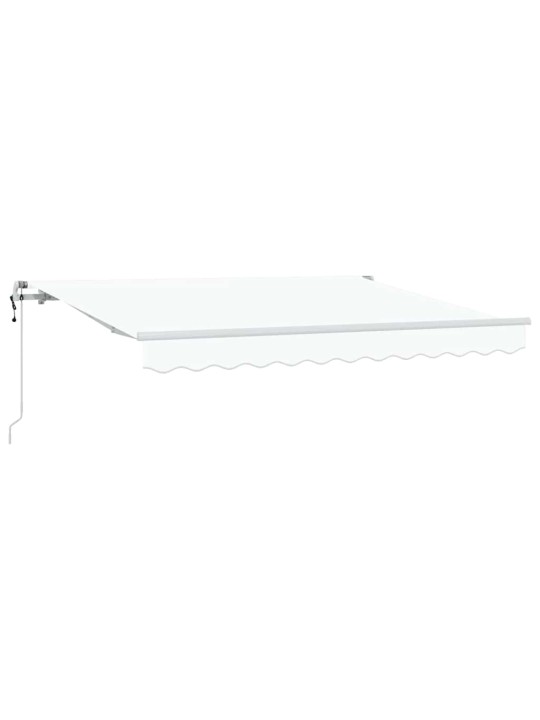 Izvelkams jumtiņš balts 350 x 200 cm poliesters, alumīnijs