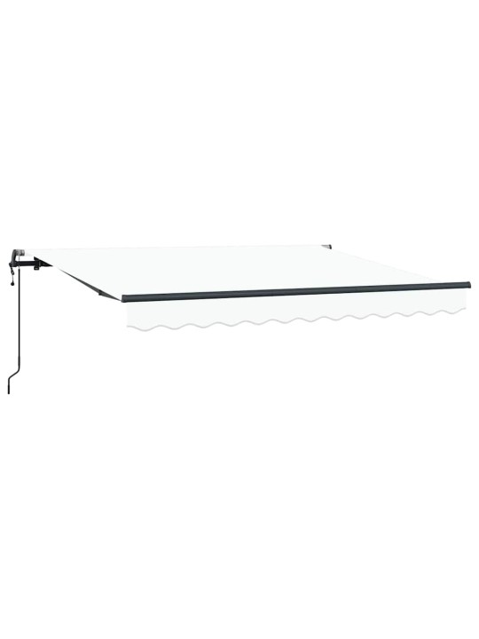 Izvelkams jumtiņš balts 350 x 200 cm poliesters, alumīnijs