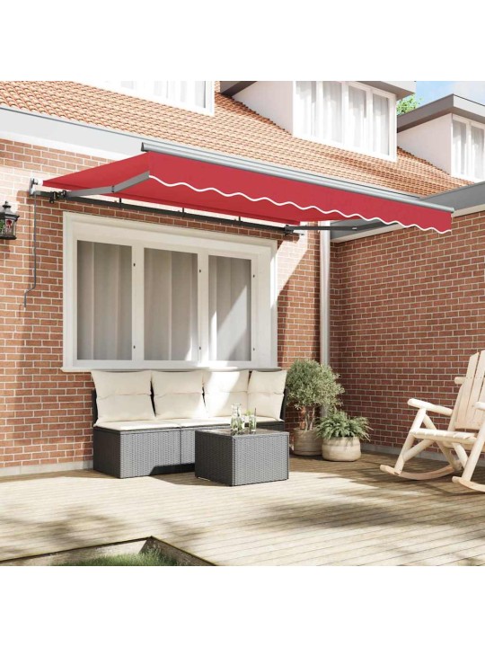 Izvelkams jumtiņš sarkana 350 x 200 cm poliesters, alumīnijs