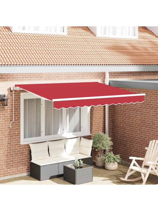Izvelkams jumtiņš sarkana 350 x 200 cm poliesters, alumīnijs