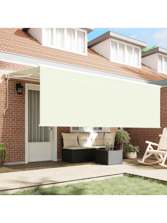 Elektriska atvelkamā nojume krēmkrāsa un balta 400 x 200 cm