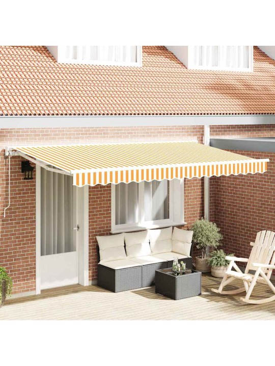 Izvelkams jumtiņš dzeltena un balta 400x200 cm audums