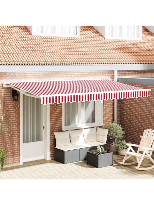 Izvelkams jumtiņš sarkana un balta 400x200 cm audums