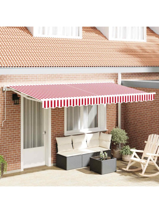 Izvelkams jumtiņš sarkana un balta 400x200 cm audums