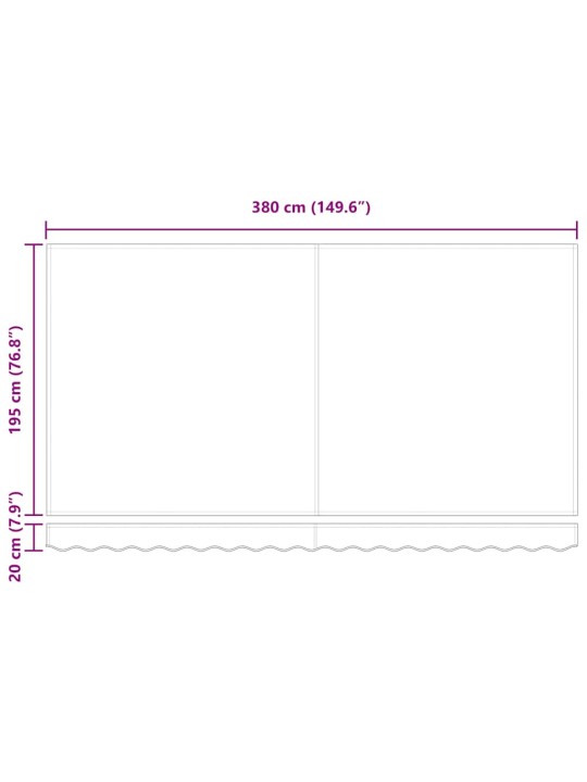 Izvelkams jumtiņš sarkana un balta 400 x 200 cm