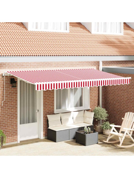 Izvelkams jumtiņš sarkana un balta 400 x 200 cm