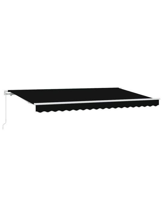 Izvelkams jumtiņš melna 400 x 200 cm poliesters, alumīnijs
