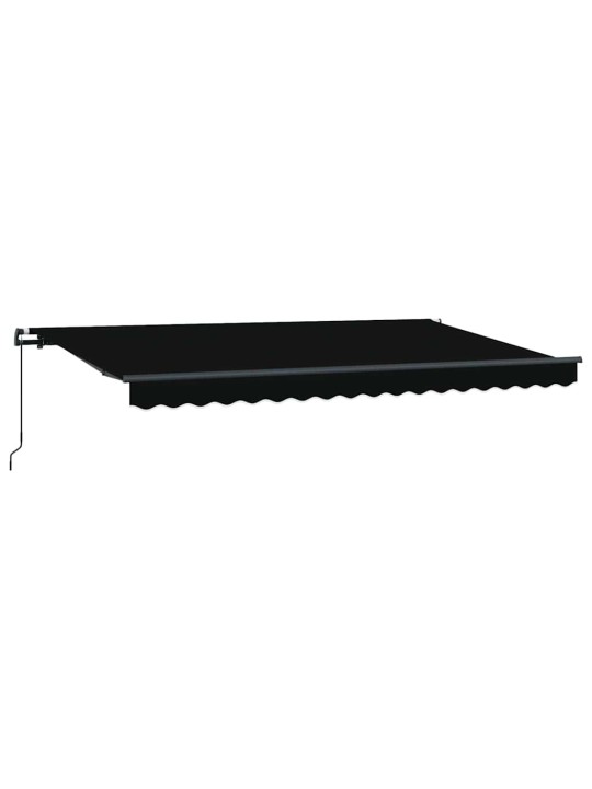 Izvelkams jumtiņš melna 400 x 200 cm poliesters, alumīnijs