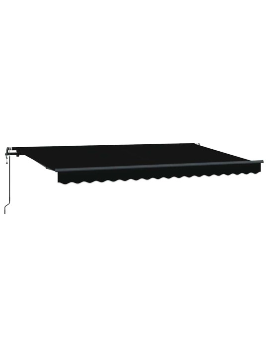 Izvelkams jumtiņš melna 400 x 200 cm poliesters, alumīnijs