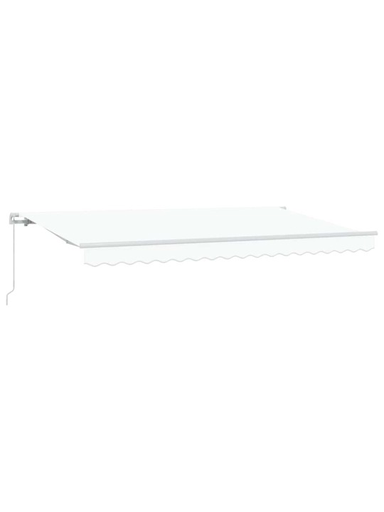 Izvelkams jumtiņš balts 400 x 200 cm poliesters, alumīnijs