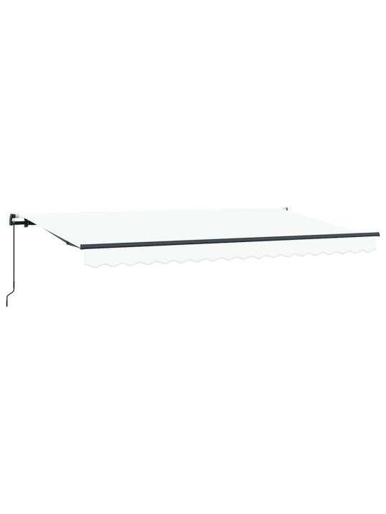 Izvelkams jumtiņš balts 400 x 200 cm poliesters, alumīnijs