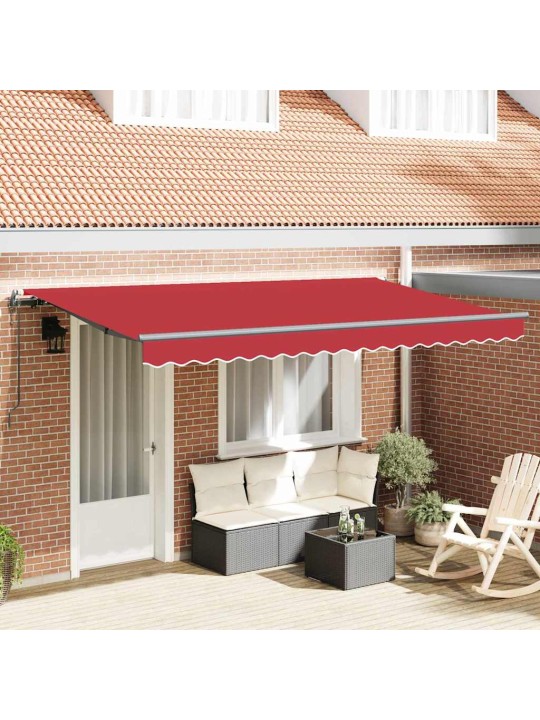 Izvelkams jumtiņš sarkana 400 x 200 cm poliesters, alumīnijs