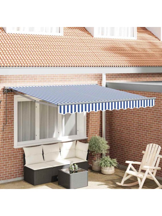 Izvelkams jumtiņš zila un balta 300x250 cm audums