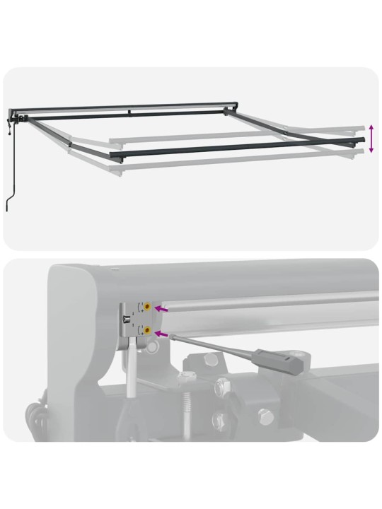 Izvelkams jumtiņš zila un balta 300x250 cm audums