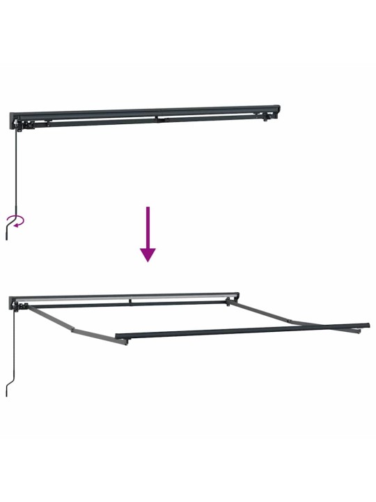 Izvelkams jumtiņš zils un balts 300 x 250 cm audums