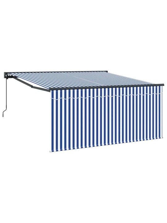 Izvelkams jumtiņš zils un balts 300 x 250 cm audums