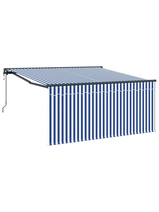Izvelkams jumtiņš zils un balts 300 x 250 cm audums