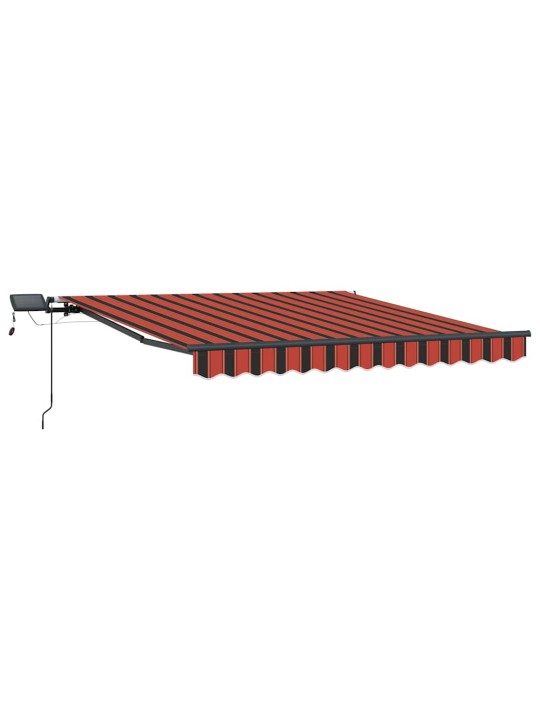 Izvelkams jumtiņš oranža un brūna 300 x 250 cm audums
