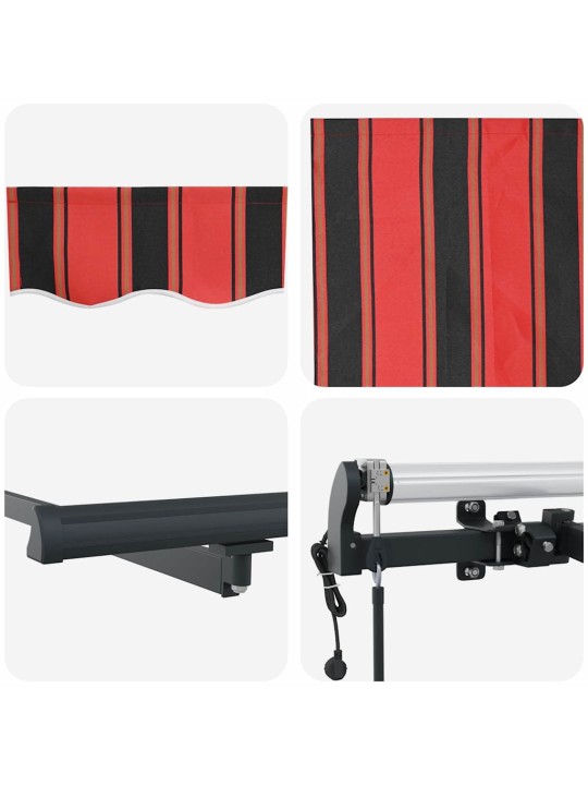 Izvelkams jumtiņš oranža un brūna 300 x 250 cm audums