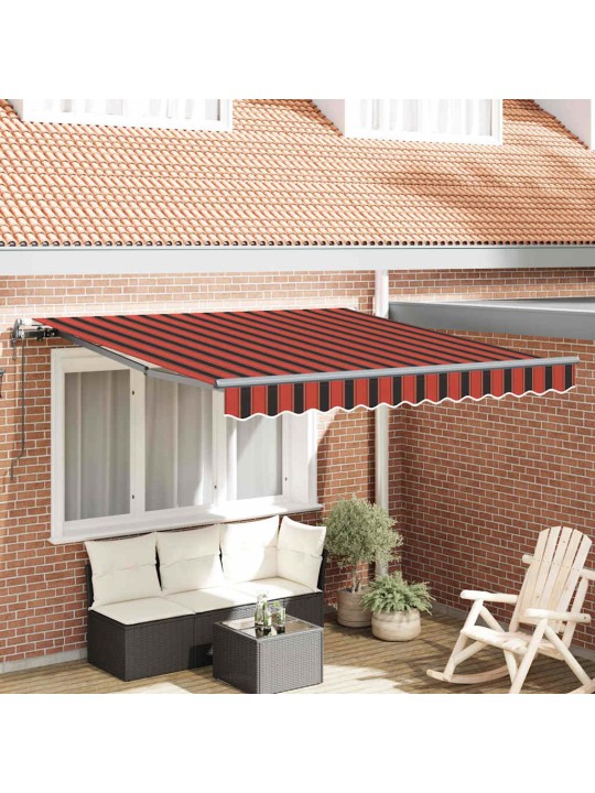 Izvelkams jumtiņš oranža un brūna 300 x 250 cm audums
