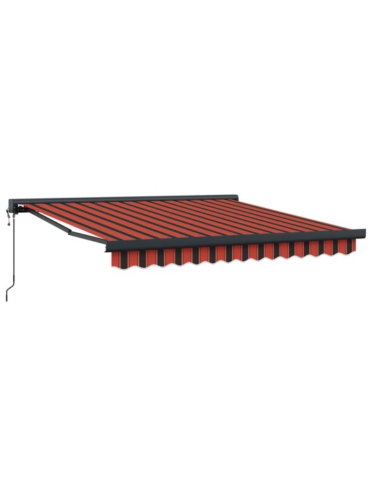 Izvelkams jumtiņš oranža un brūna 300 x 250 cm audums, metāls