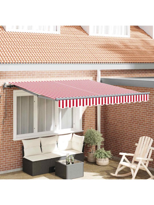Izvelkams jumtiņš sarkans un balts 300 x 250 cm audums
