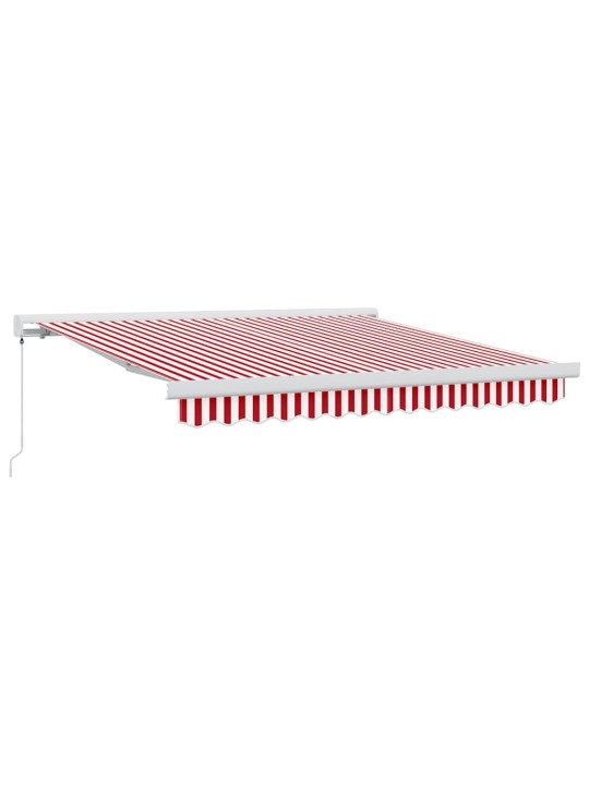 Bīdāmā nojume sarkana un balta 300 x 250 cm audums, metāls