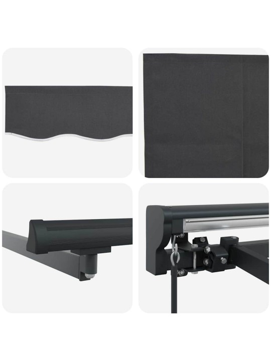 Izvelkams jumtiņš manuāls oranža un balta 350x250 cm audums