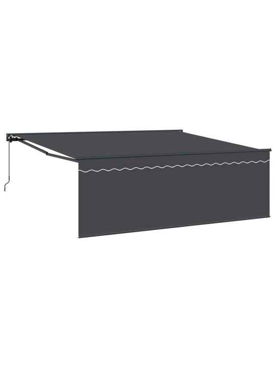 Izvelkams jumtiņš manuāls oranža un balta 350x250 cm audums