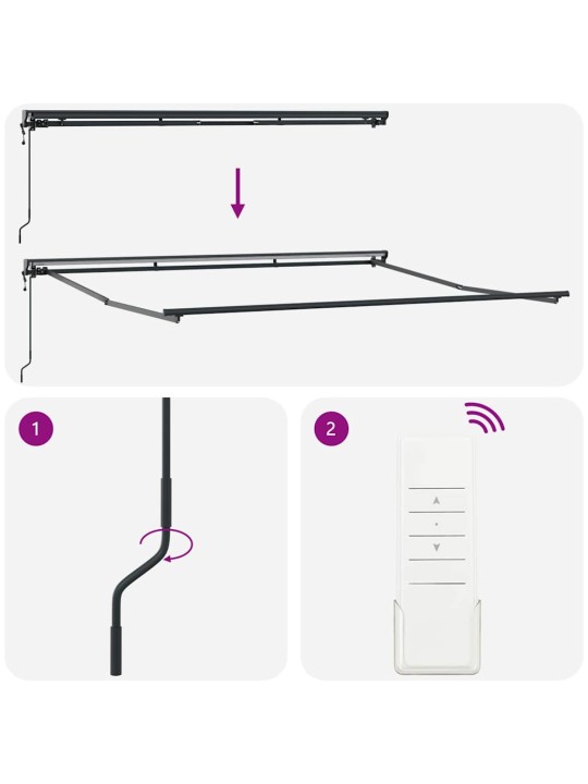 Izvelkams jumtiņš oranža un balta 350x250 cm audums