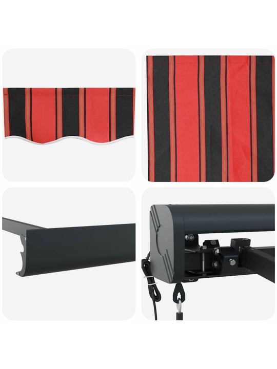 Izvelkams jumtiņš oranža un brūna 350 x 250 cm audums