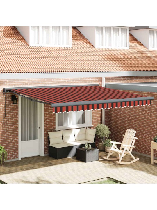 Izvelkams jumtiņš oranža un brūna 350 x 250 cm audums