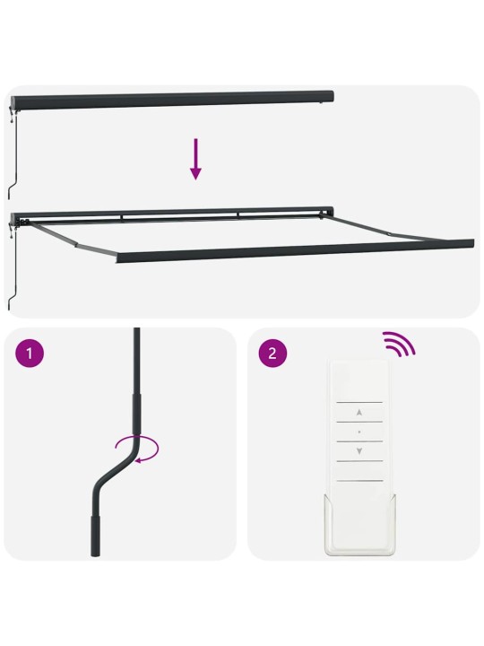 Izvelkams jumtiņš oranža un brūna 350 x 250 cm audums
