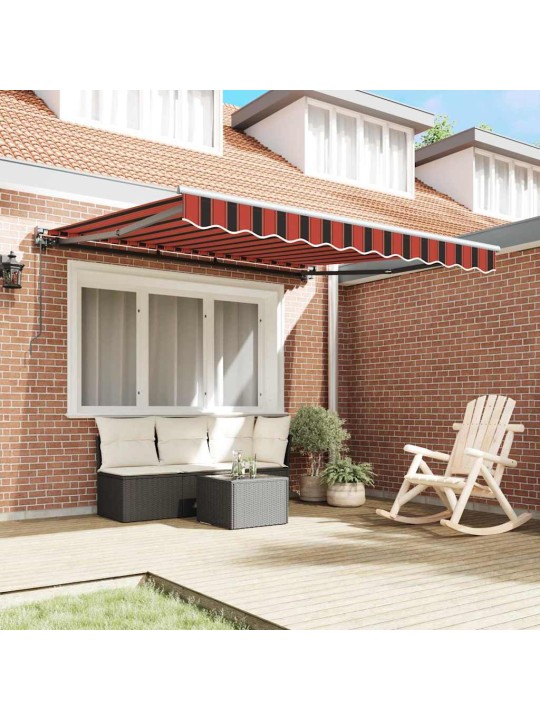 Izvelkams jumtiņš oranžs un brūns 350x250 cm audums