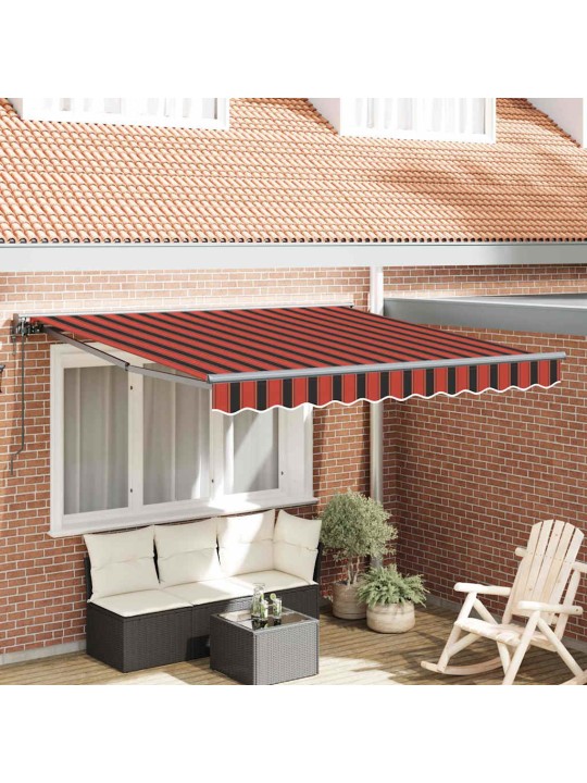 Izvelkams jumtiņš oranžs un brūns 350x250 cm audums