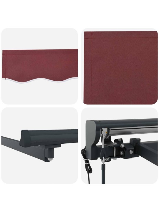 Izvelkams jumtiņš burgundijas sarkanais 350x250 cm audums