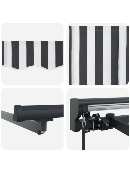 Izvelkams jumtiņš antracīts un balts 350x250 cm audums
