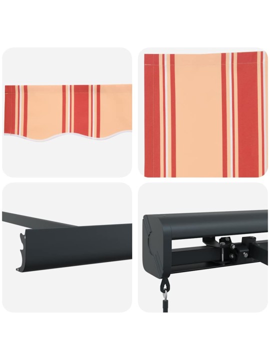 Ievelkamā nojume dzeltena un oranža 350 x 250 cm audums, metāls