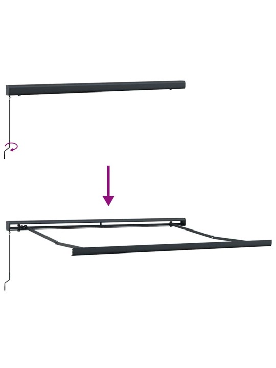 Ievelkamā nojume dzeltena un oranža 350 x 250 cm audums, metāls