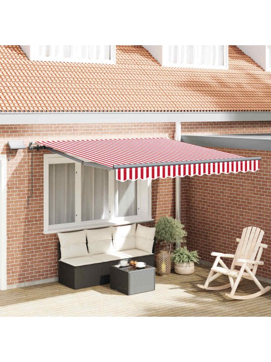 Izvelkams jumtiņš sarkans un balts 350 x 250 cm audums